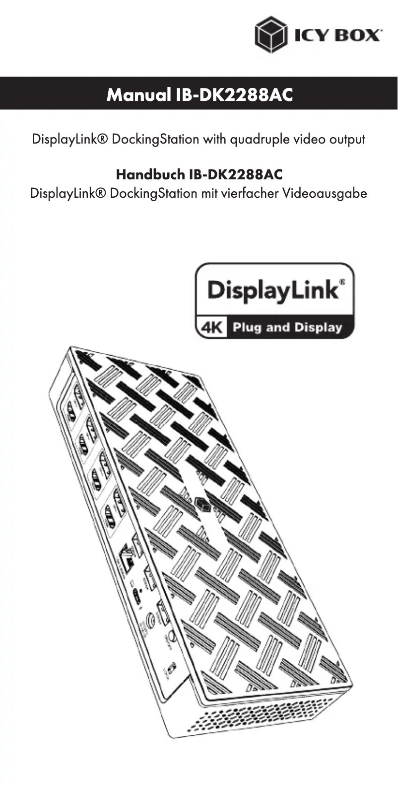 Página 1 del manual Manual de usuario Icy Box IB-DK2288AC