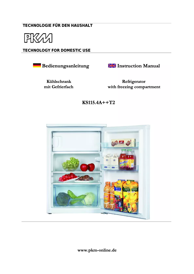 Page n°1 - Manuel utilisateur PKM KS115.A++T2
