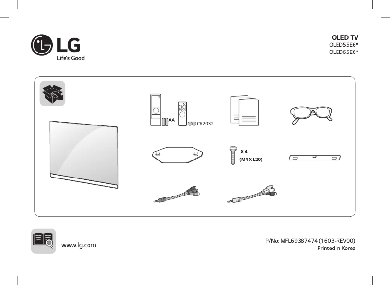 Page 1 de la notice Manuel utilisateur LG OLED65E6Y