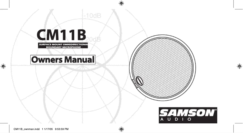Page n°1 - Manuel utilisateur Samson CM11B