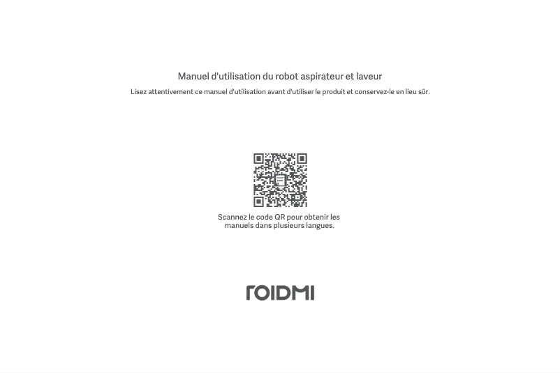 Image de la première page du manuel de l'appareil EVE ROOK