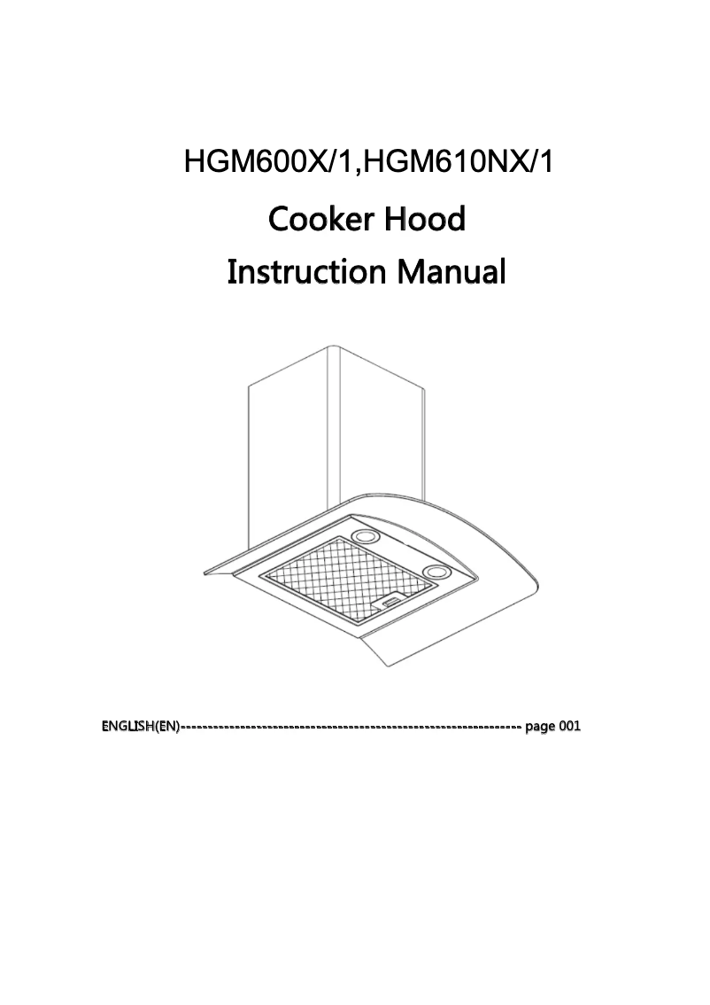 Page n°1 - Manuel utilisateur Hoover HGM610NX