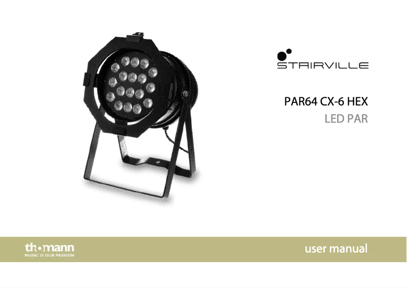 Image de la première page du manuel de l'appareil PAR64 CX-6 HEX