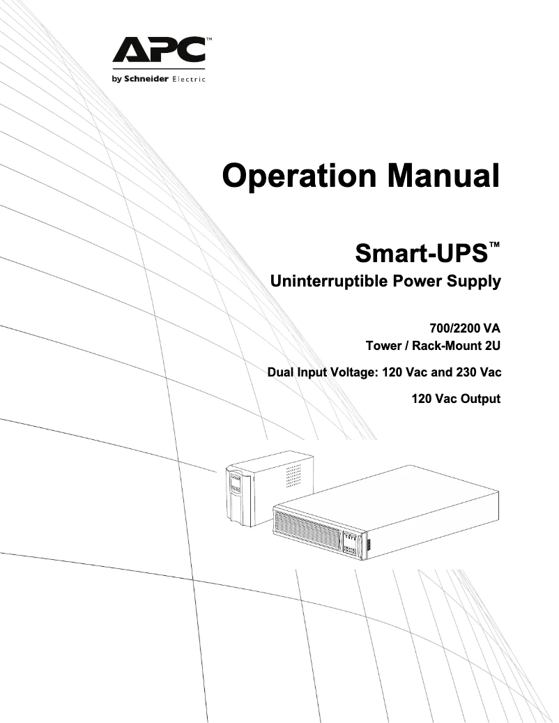Page n°1 - Manuel utilisateur APC SMT2200R2X167