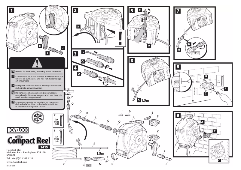 Page n°1 - Manuel utilisateur Hozelock 2n1 Compact Reel 2415