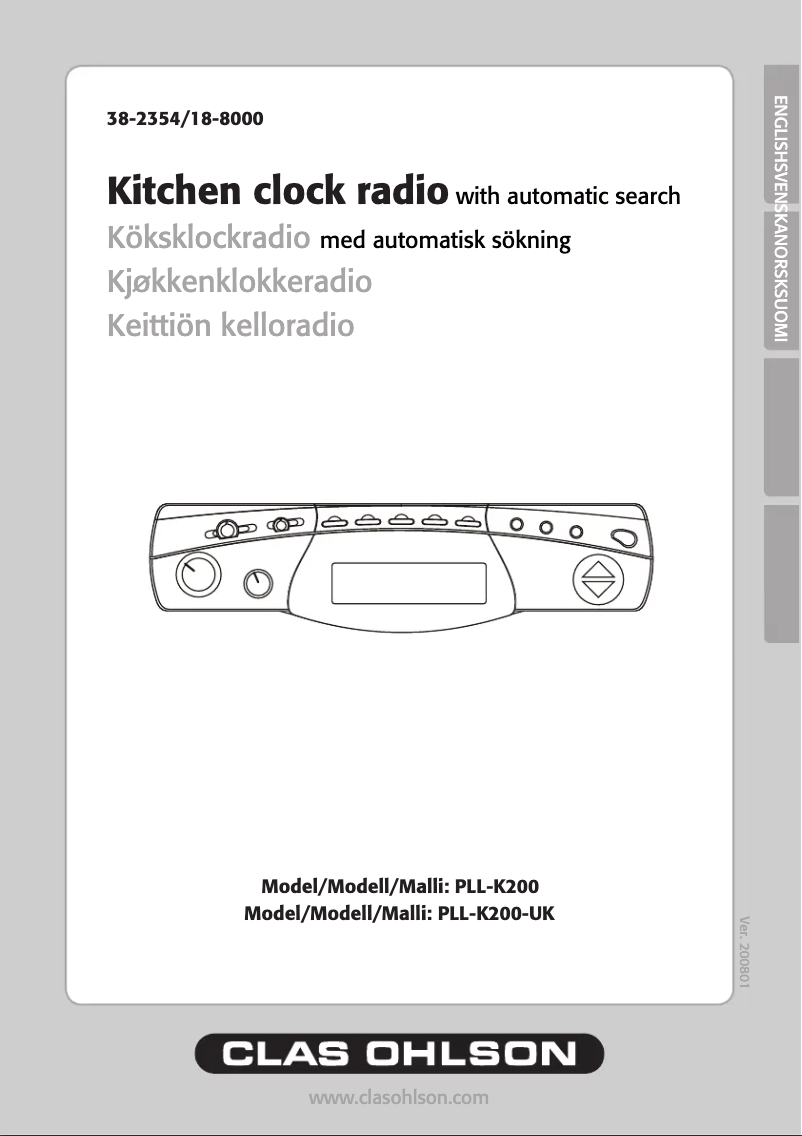 Page 1 de la notice Manuel utilisateur Clas Ohlson PLL-K200