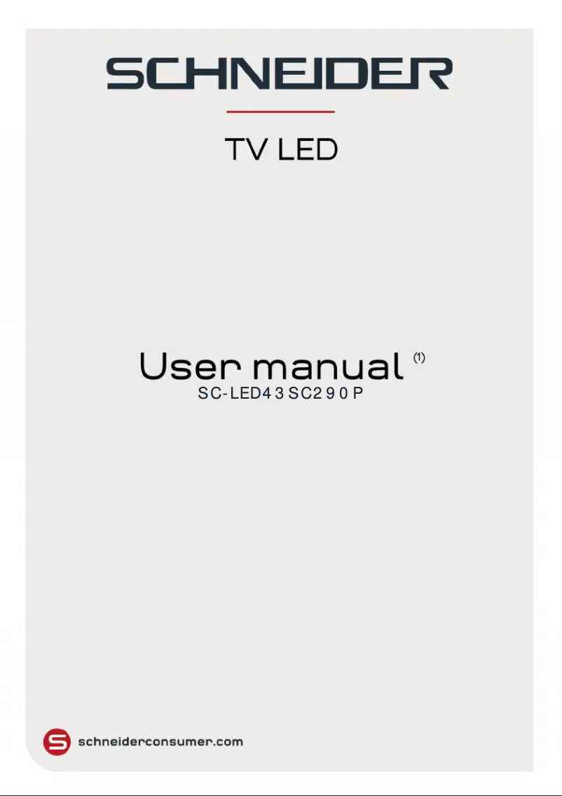 Page n°1 - Manuel utilisateur Schneider SC-LED43SC290P
