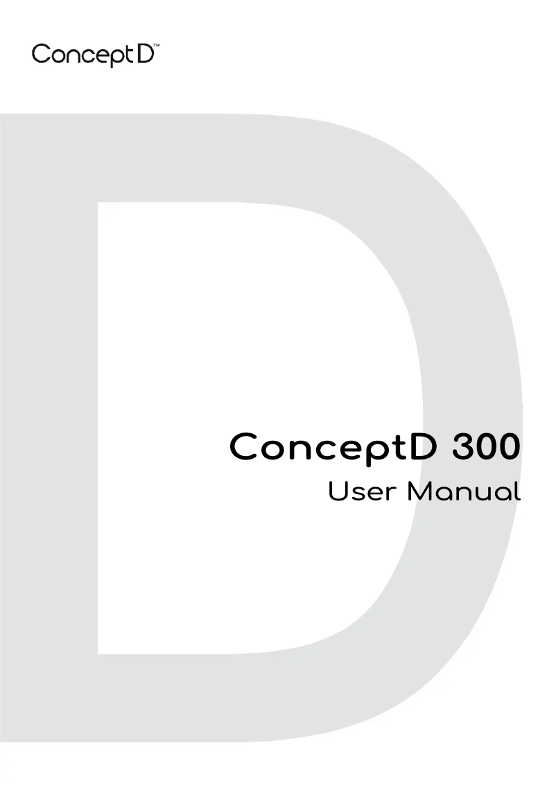 Page n°1 - Manuel utilisateur Acer ConceptD CT300-52A