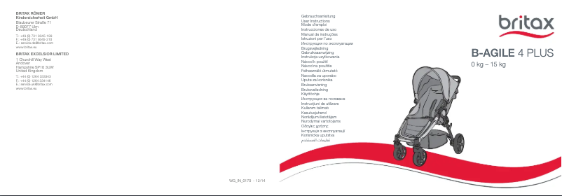 Page 1 de la notice Manuel utilisateur Britax-Römer B-Agile 4 Plus