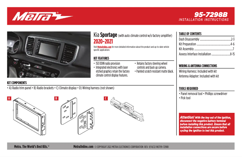 Image de la première page du manuel de l'appareil 95-7298B