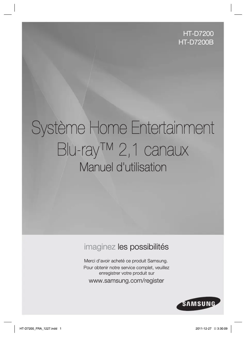 Page n°1 - Manuel utilisateur Samsung HT-D7200B