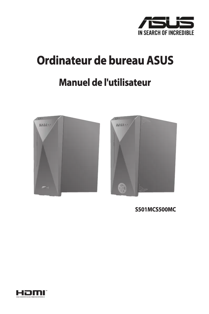 Page 1 de la notice Manuel utilisateur Asus S500MC