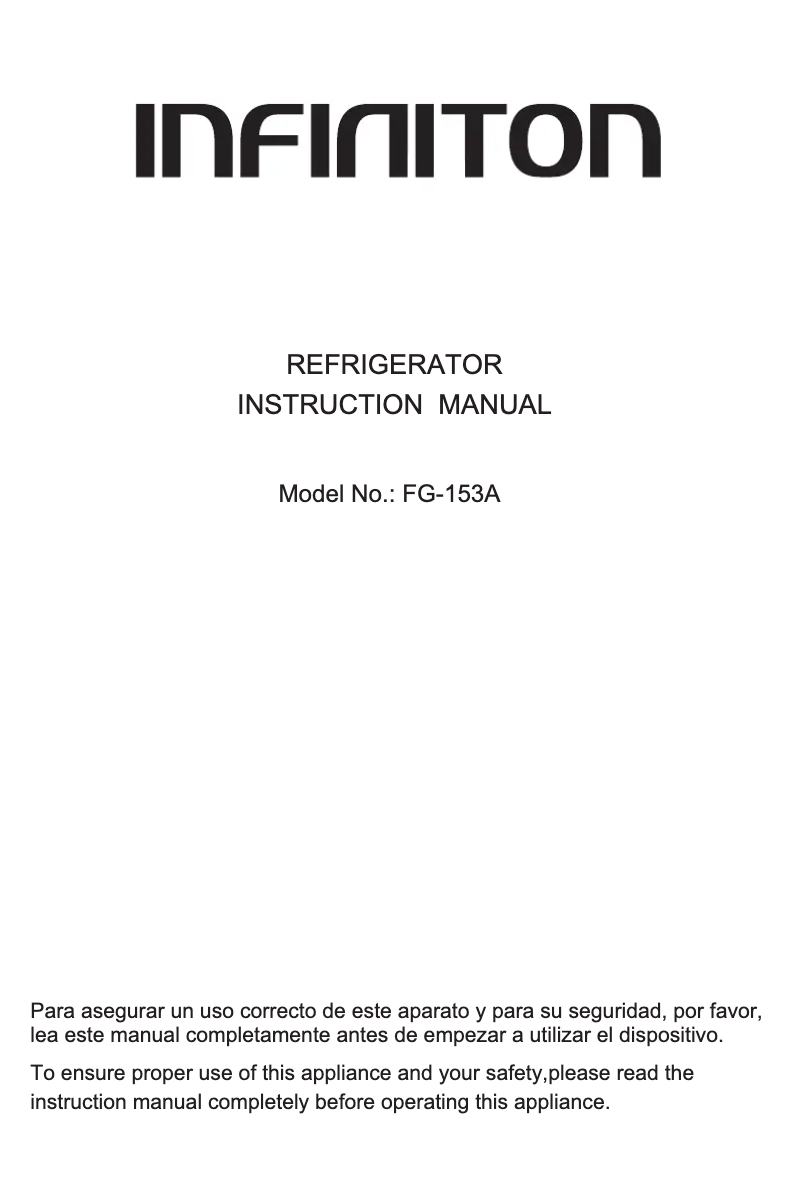 Image de la première page du manuel de l'appareil FG-153A