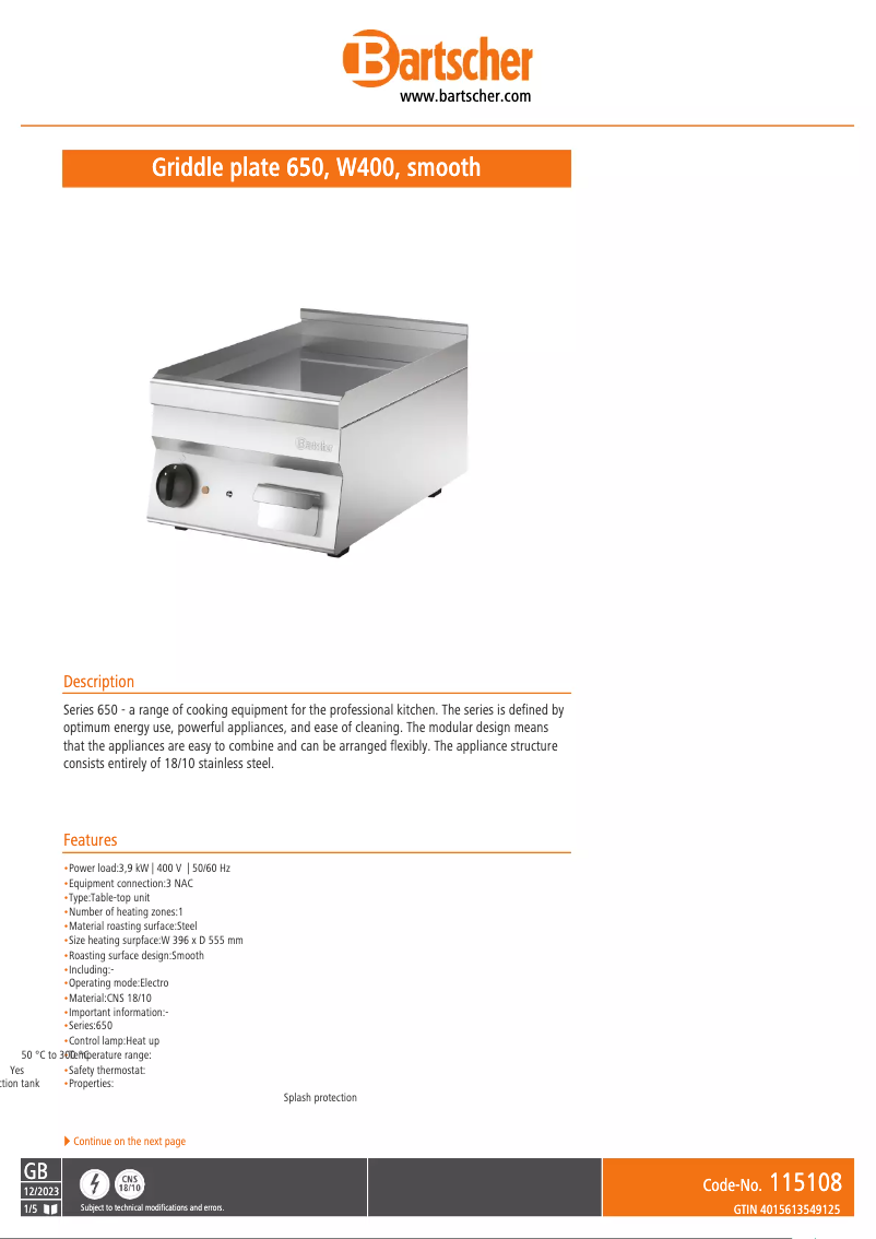 Image de la première page du manuel de l'appareil 115108