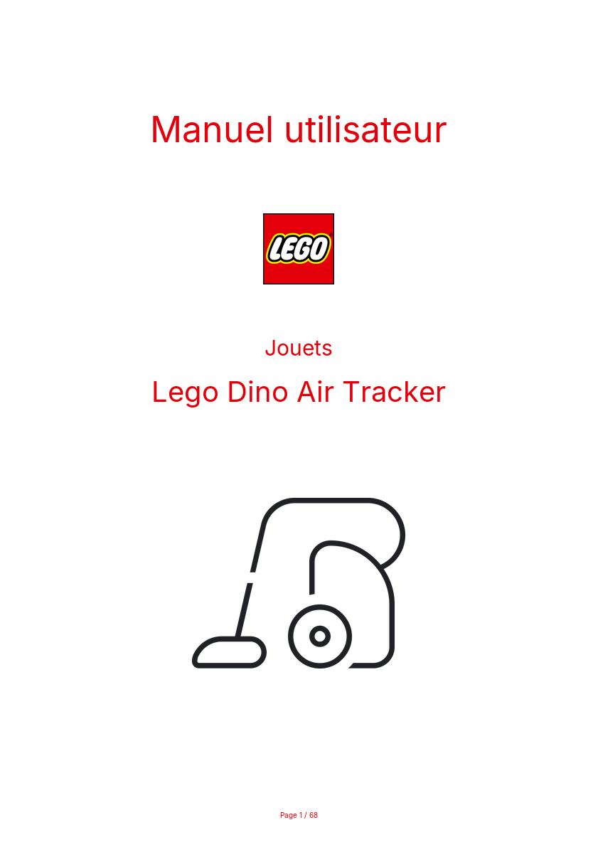 Page n°1 - Manuel utilisateur Lego Dino Air Tracker