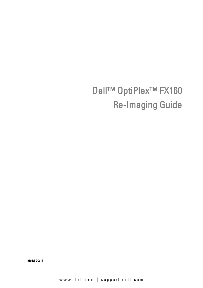 Page 1 de la notice Manuel utilisateur Dell OptiPlex FX160