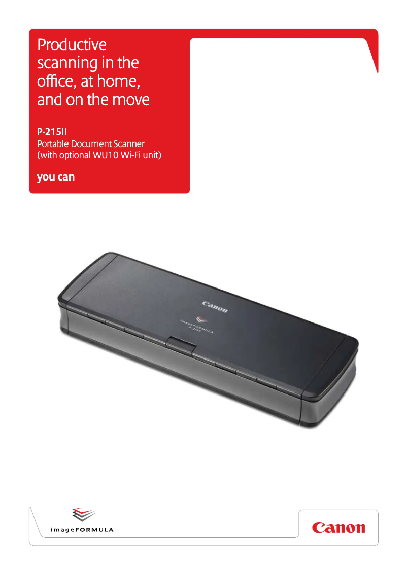 Page n°1 - Brochure Canon ImageFORMULA P-215