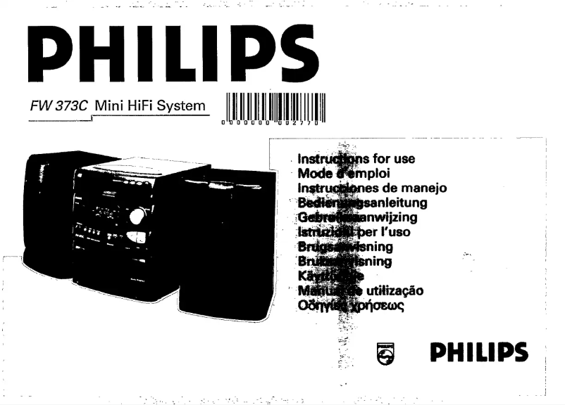 Page 1 de la notice Manuel utilisateur Philips FW373C