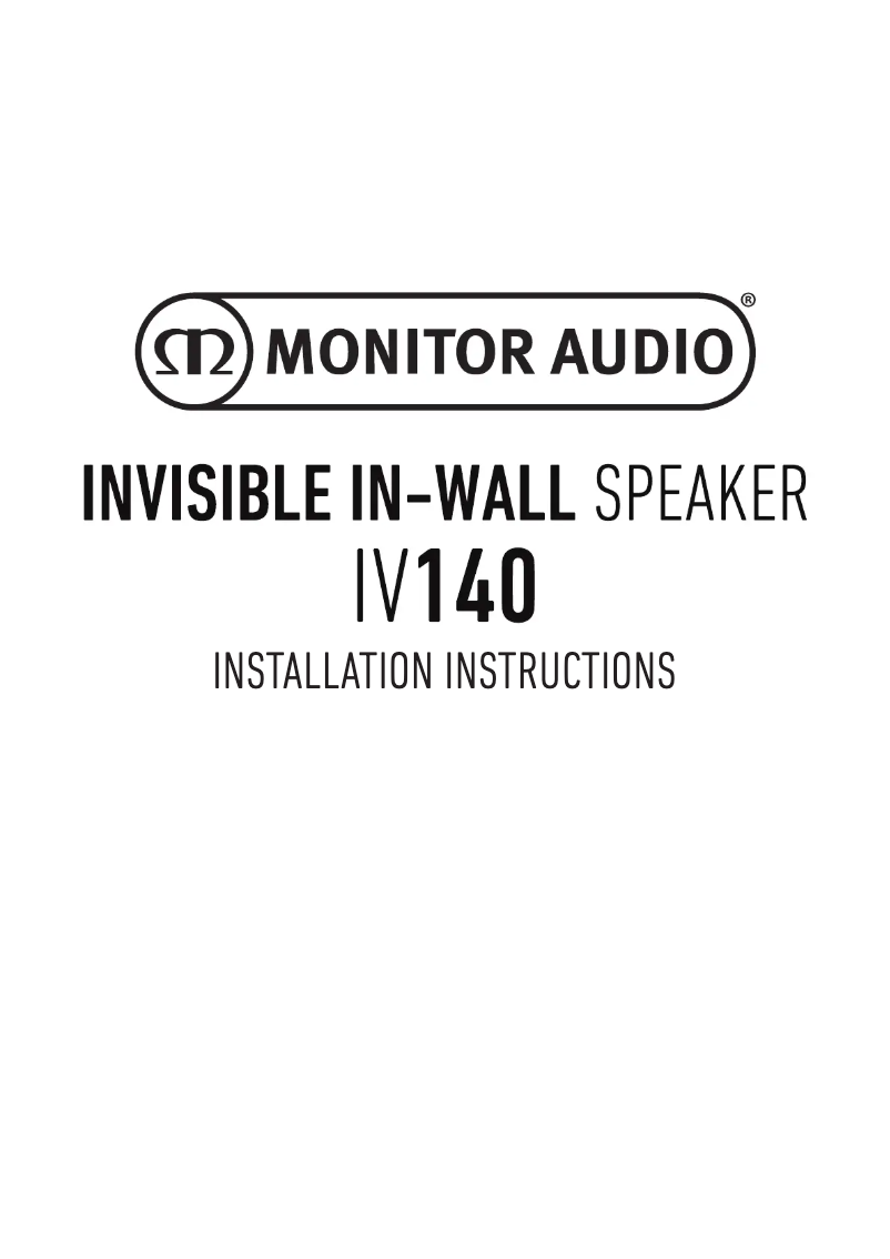 Page n°1 - Manuel utilisateur Monitor Audio IV140