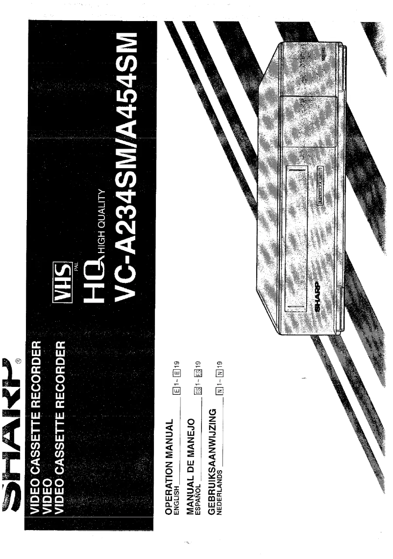 Image de la première page du manuel de l'appareil VC-A454SM