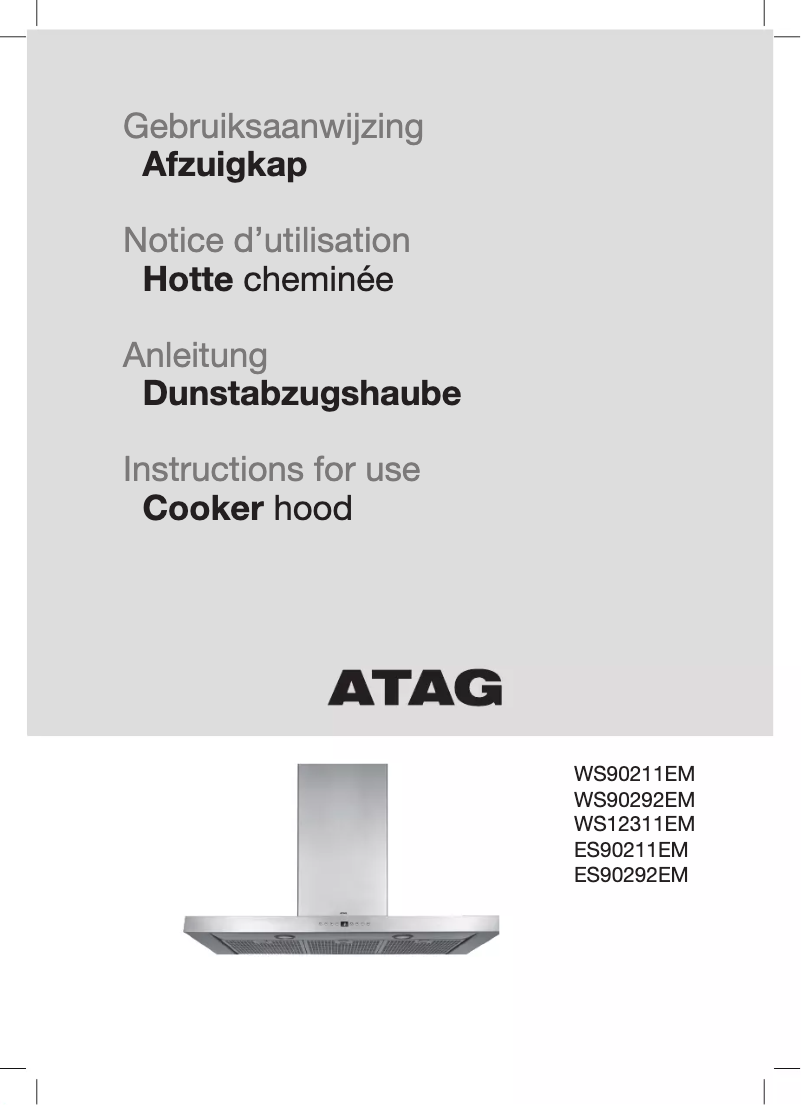Page 1 de la notice Manuel utilisateur Atag ES90211EM