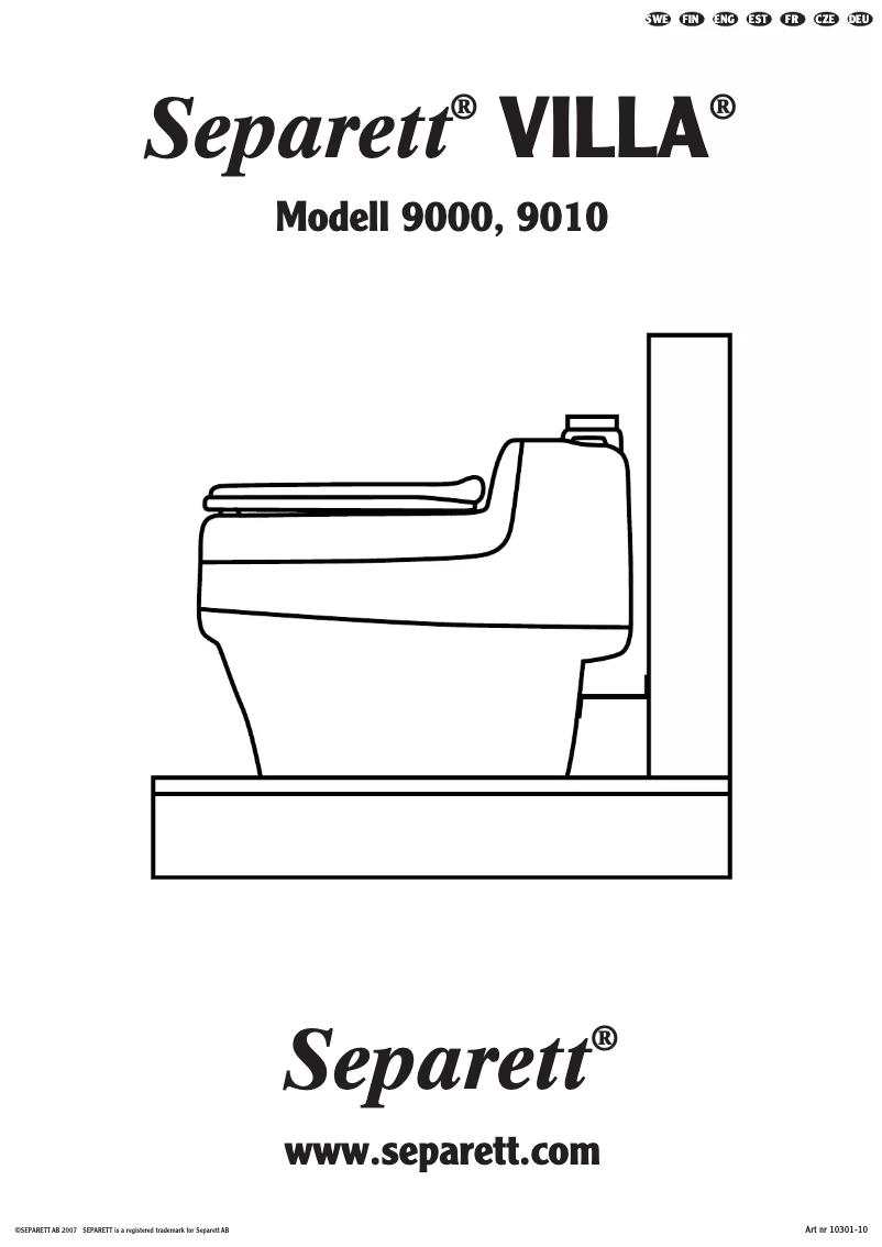 Page n°1 - Manuel utilisateur Separett Villa 9000