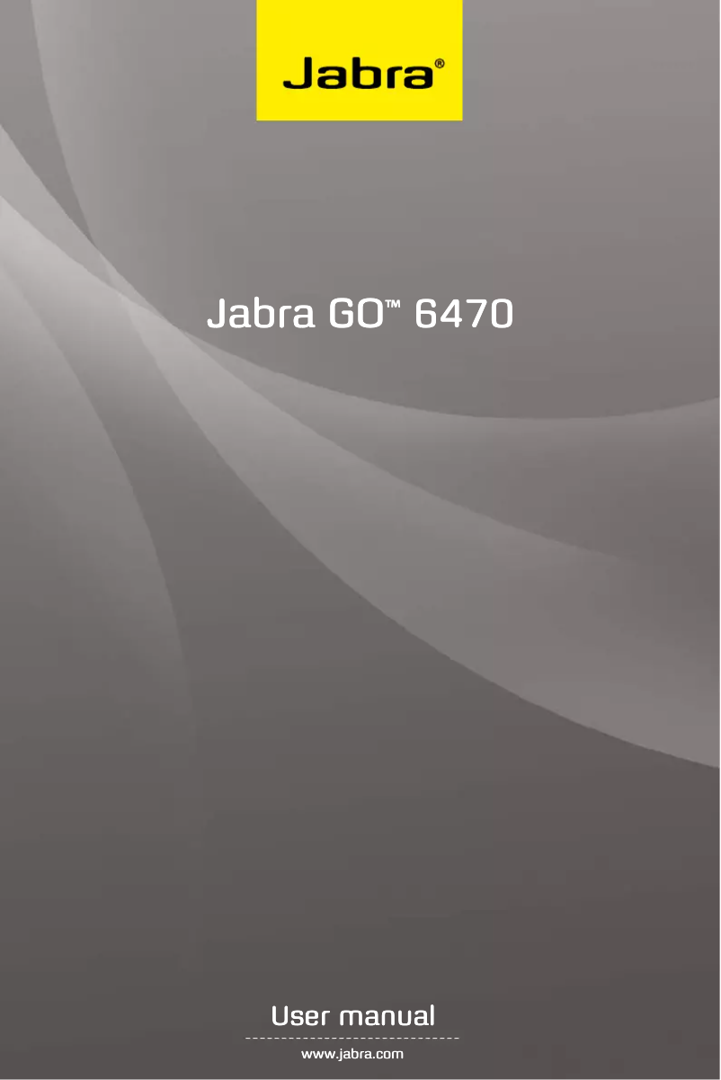 Page 1 de la notice Manuel utilisateur Jabra GO 6470 AU/NZ