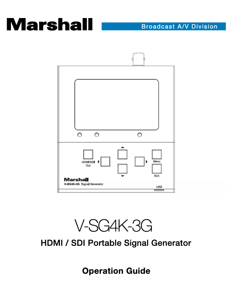 Image de la première page du manuel de l'appareil V-SG4K-3G