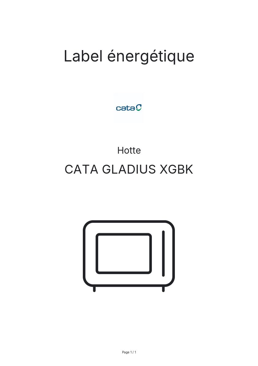 Image de la première page du manuel de l'appareil GLADIUS XGBK