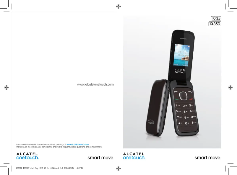 Page n°1 - Mode d'emploi Alcatel One Touch 1035X