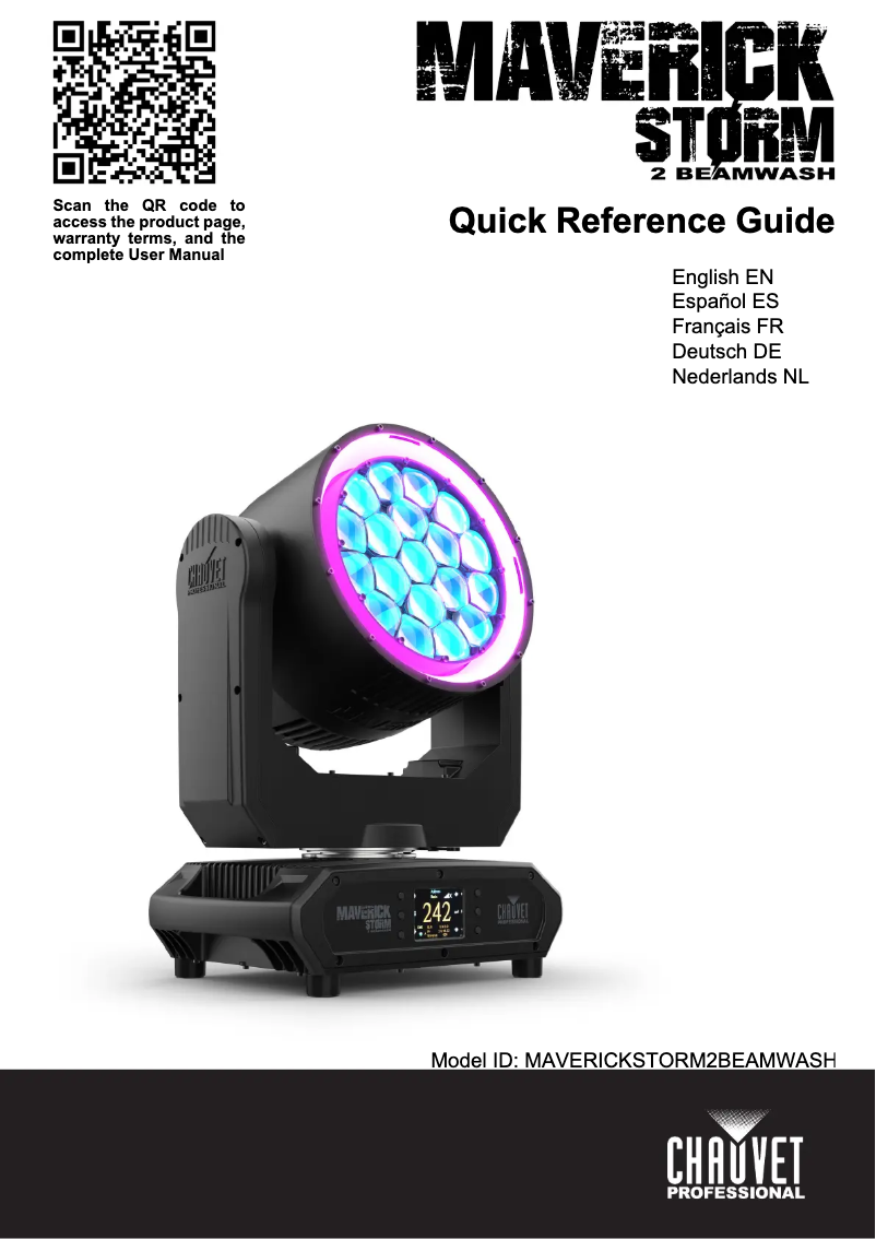 Page 1 de la notice Manuel utilisateur Chauvet Maverick Storm 2 BeamWash