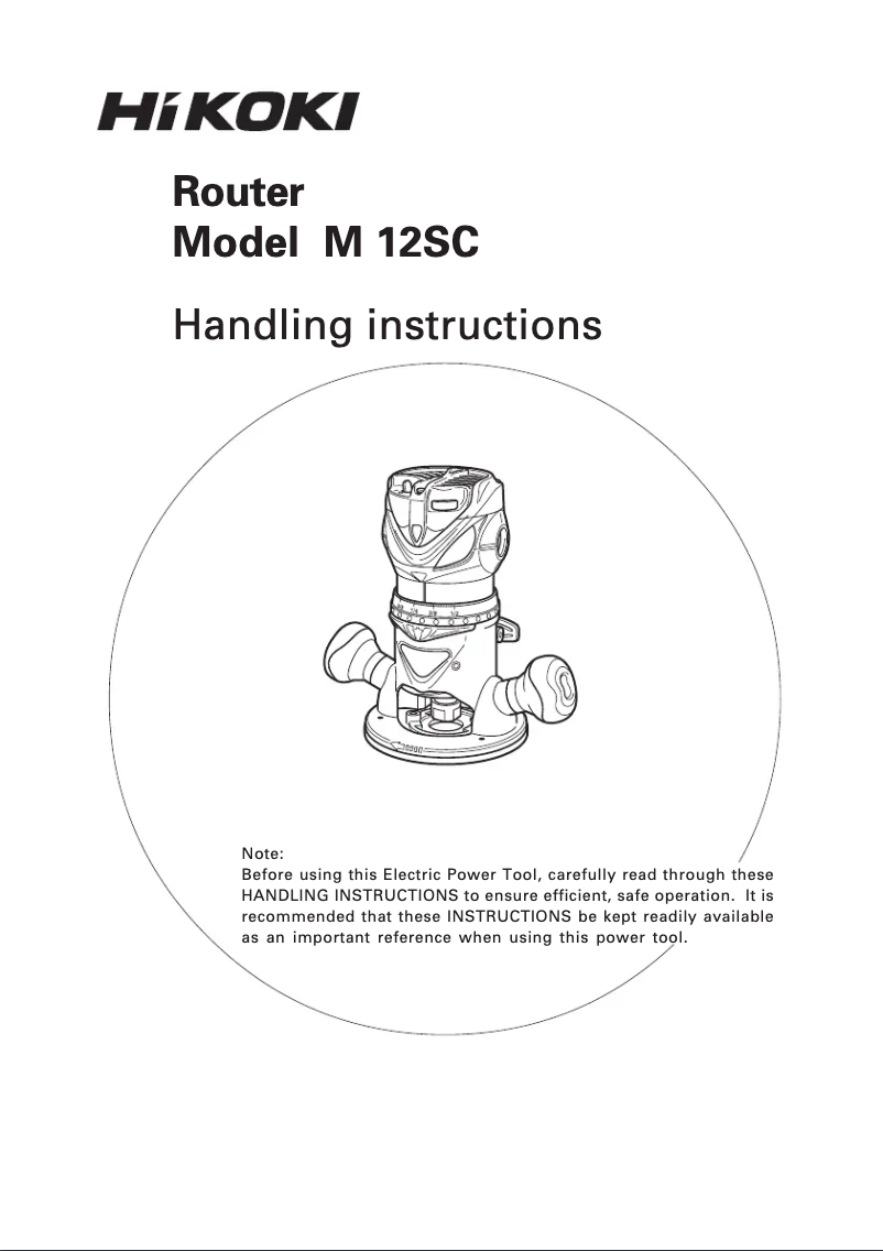 Image de la première page du manuel de l'appareil M12SC