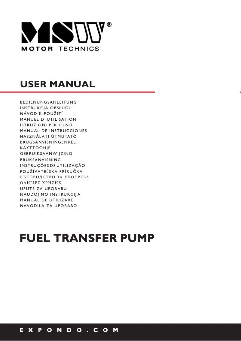 Page n°1 - Manuel utilisateur MSW MSW-OP-67-AC