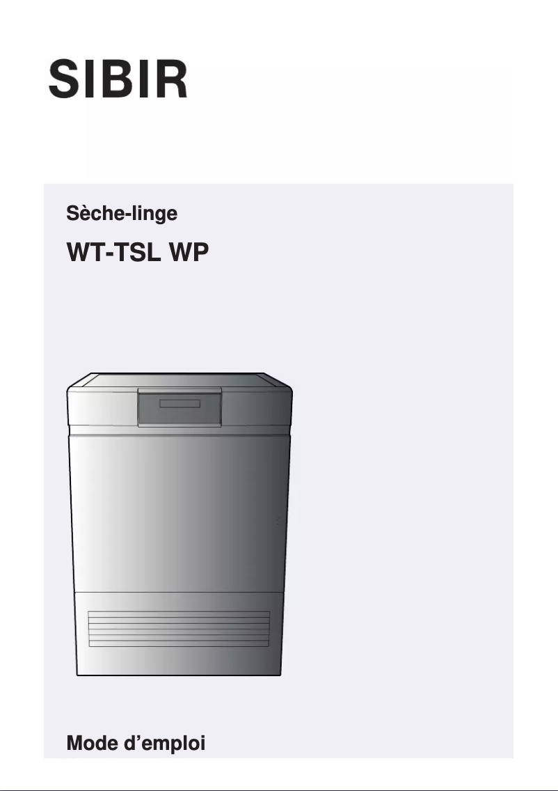 Página 1 del manual Manual de usuario SIBIR WT-TSL WP 12003