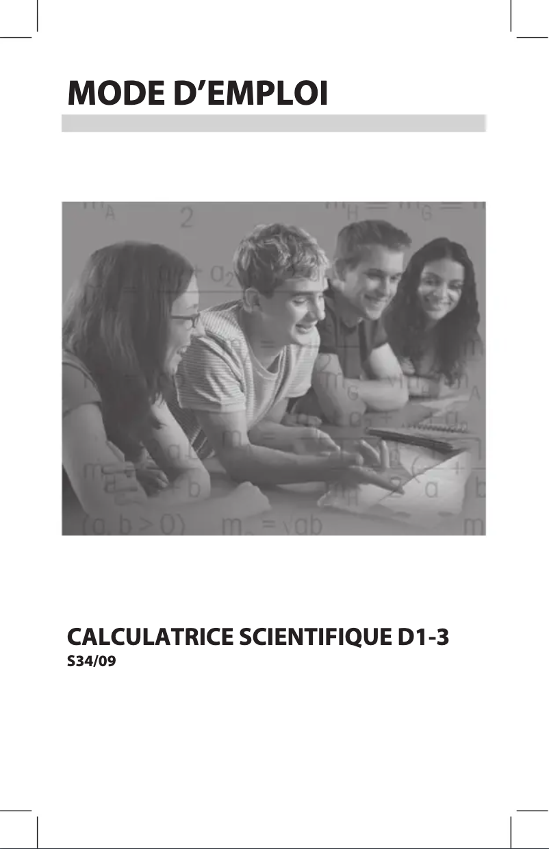 Image de la première page du manuel de l'appareil D3-1