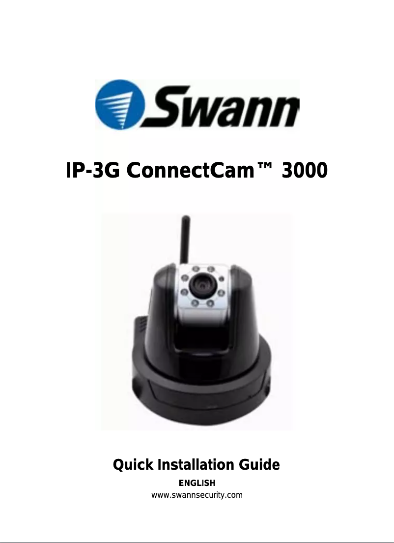 Page n°1 - Manuel utilisateur Swann IP-3G ConnectCam 3000