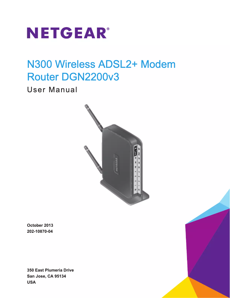 Page 1 de la notice Manuel utilisateur Netgear DGN2200v3