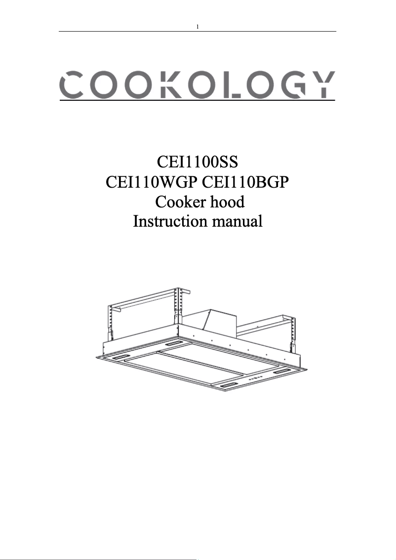 Page 1 de la notice Manuel utilisateur Cookology CEI110BGP