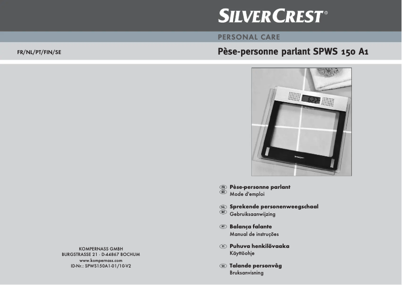 Page 1 de la notice Manuel utilisateur SilverCrest SPWS 150 A1