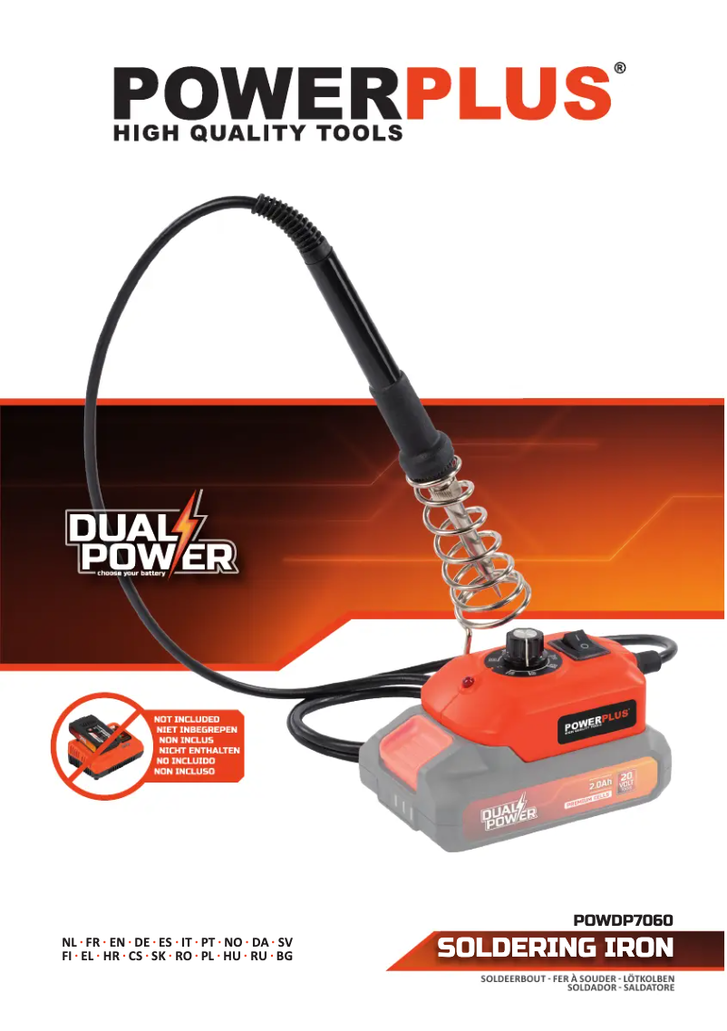 Image de la première page du manuel de l'appareil POWDP7060