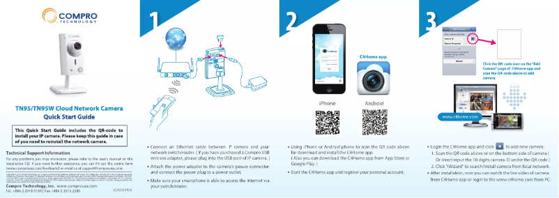 Page n°1 - Manuel utilisateur Compro TN95