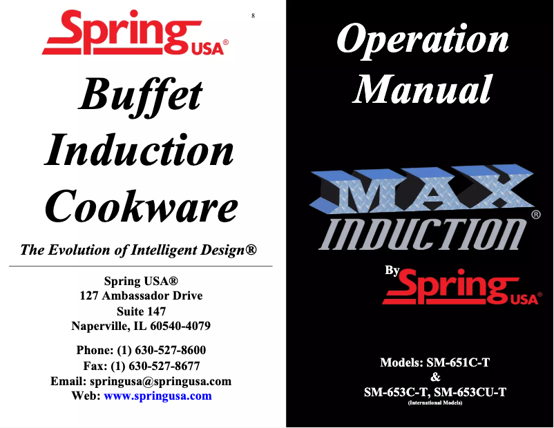 Page 1 de la notice Manuel utilisateur Spring USA SM-651C-T