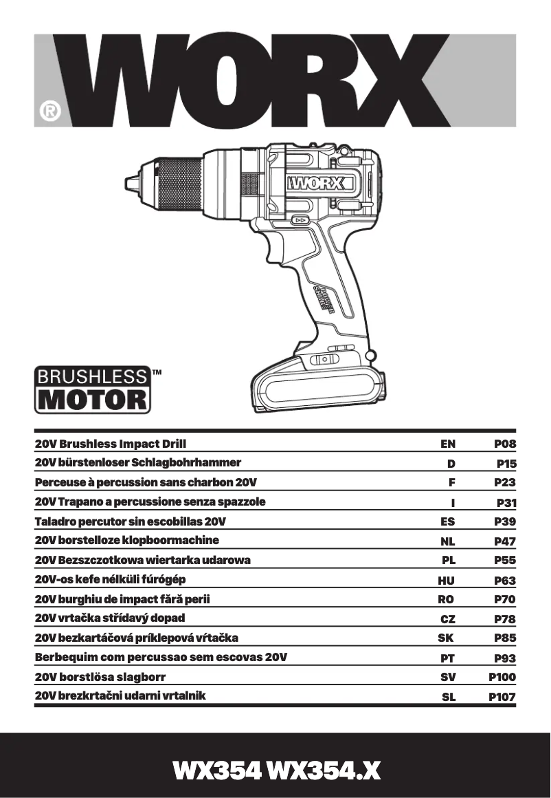 Page n°1 - Manuel utilisateur Worx WX354.9