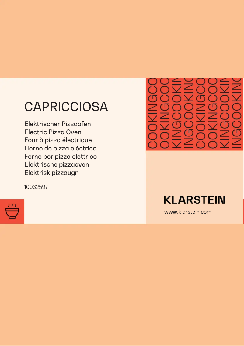 Image de la première page du manuel de l'appareil Capricciosa