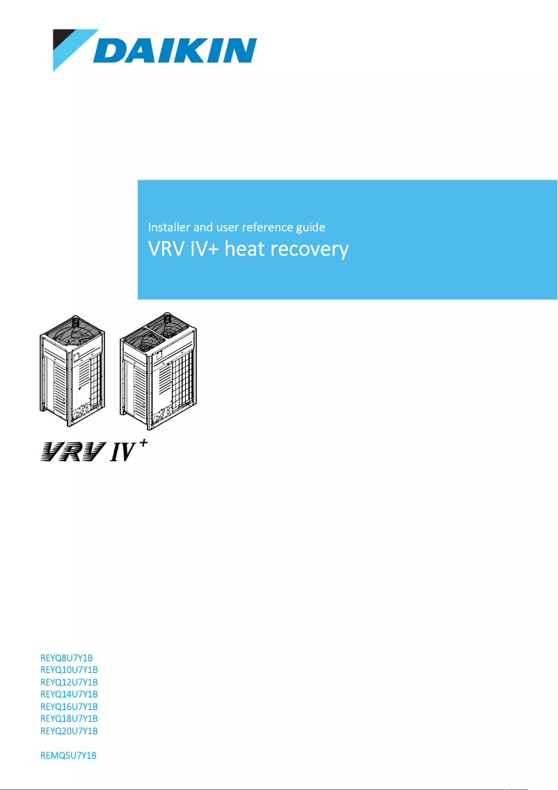 Imagen de la primera página del manual del dispositivo REYQ50U7Y1B