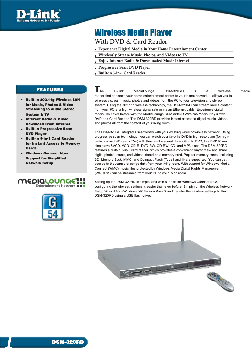 Image de la première page du manuel de l'appareil DSM-320RD