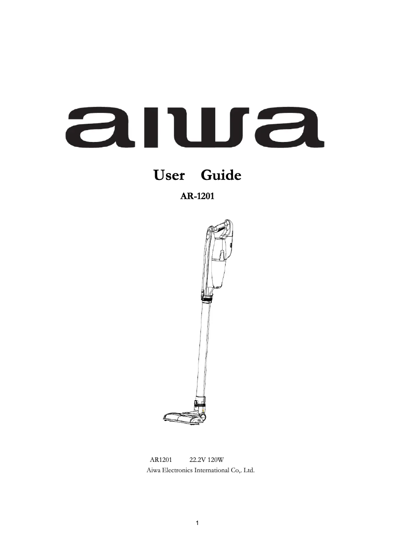 Page 1 de la notice Manuel utilisateur Aiwa AR-1201