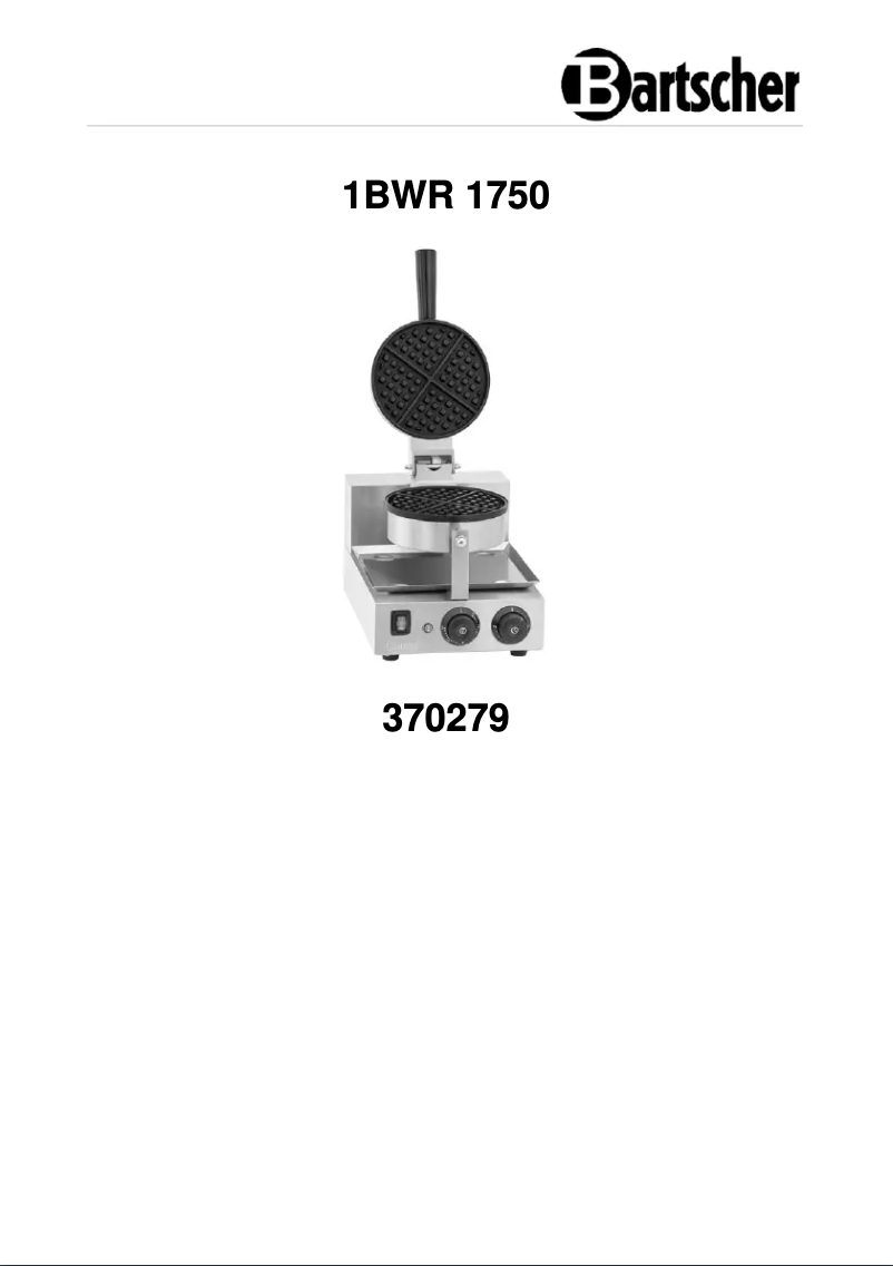 Page 1 de la notice Manuel utilisateur Bartscher 1BWR 1750