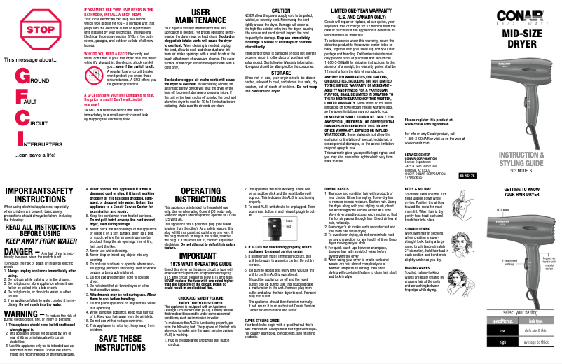 Image de la première page du manuel de l'appareil 303NPN