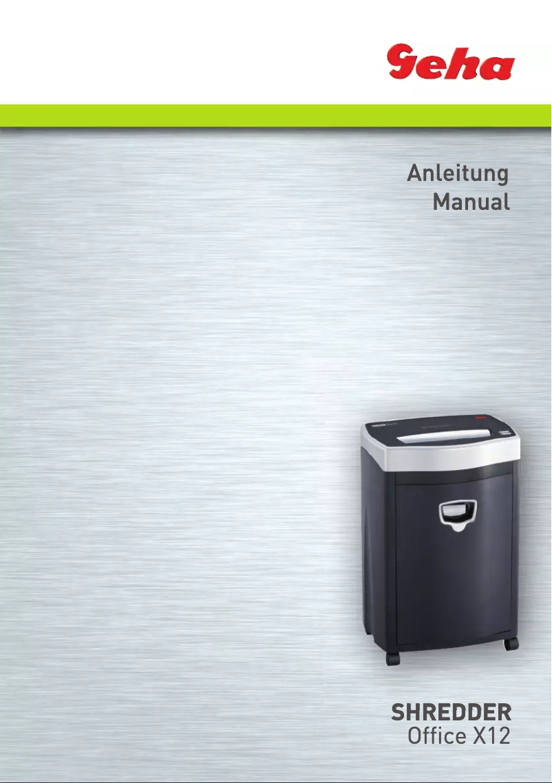 Page n°1 - Manuel utilisateur Geha Office X12